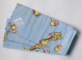 Flanelová plena s potiskem modrá s žirafou 3ks