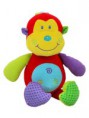 Dětská plyšová hračka s chrastítkem Baby Mix opička